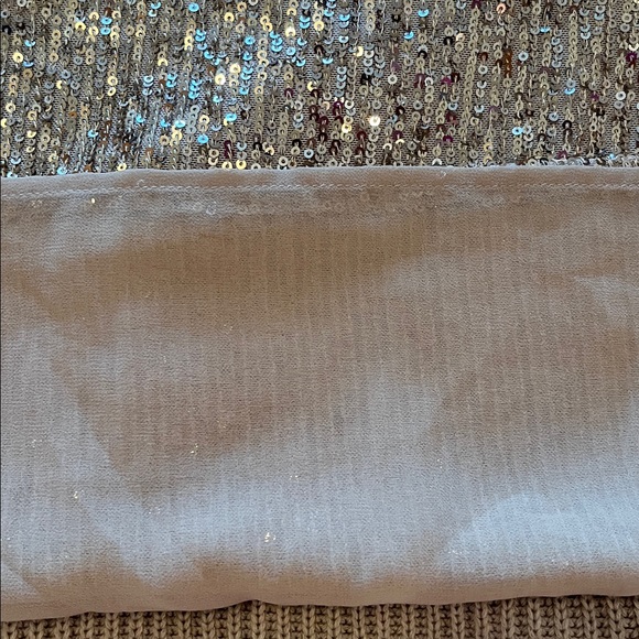 Calvin Klein Sequin Knit Hi Lo Sweater - Picture 7 of 7